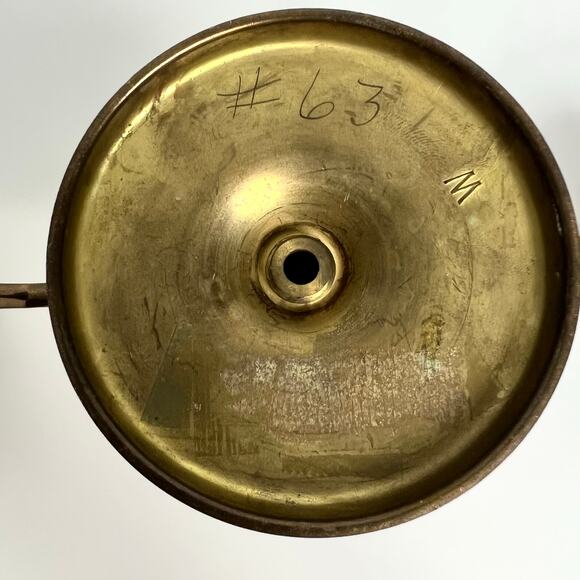 Antique 1880s Victorian Brass Double Arm Candelabra Ornate Scroll Candle Holder - Picture 9 of 11